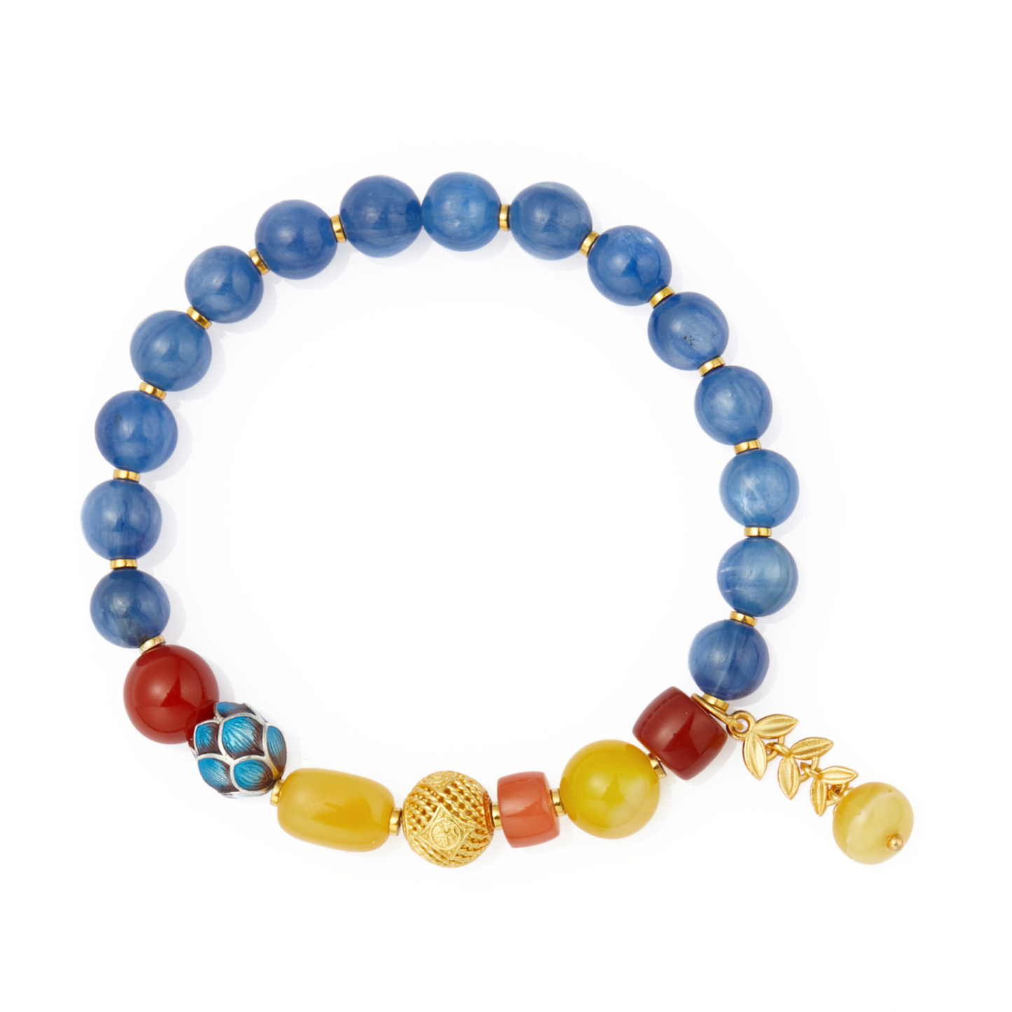 Bounty Aura: Blue Kyanite Wheat Bracelet