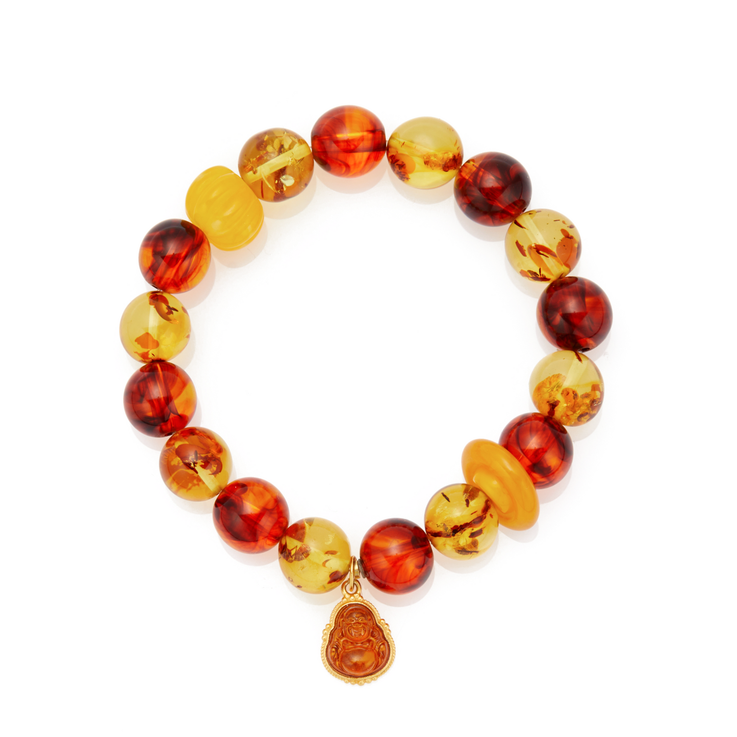 Divine Harmony: Red Amber & Beeswax Amber Bracelet